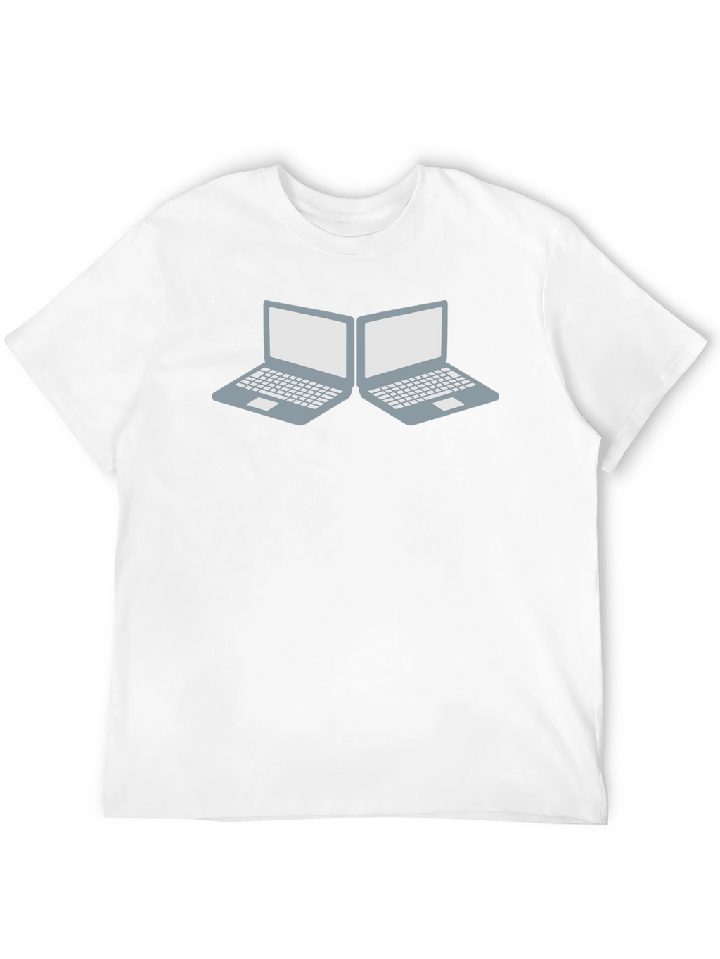 Laptop Duo Graphic Tee - Tech Enthusiast Style