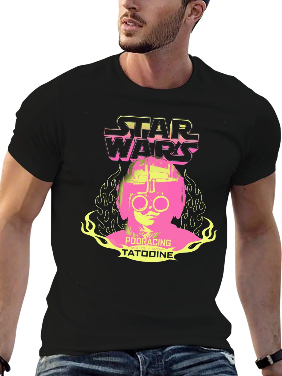 Star Wars Podracing Tatooine Black T-Shirt