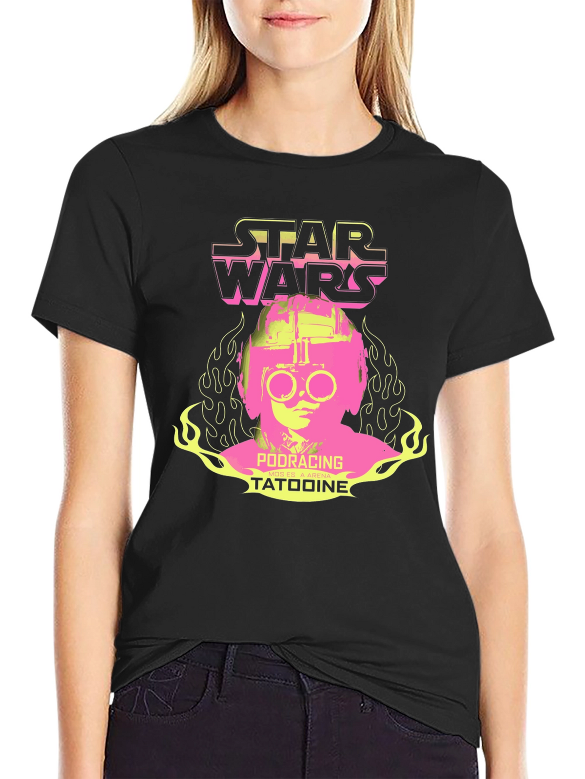 Star Wars Podracing Tatooine Black T-Shirt