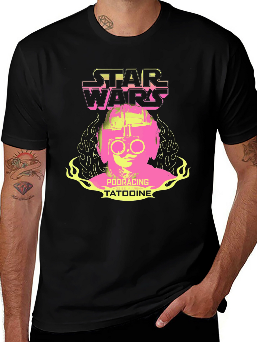Star Wars Podracing Tatooine Black T-Shirt