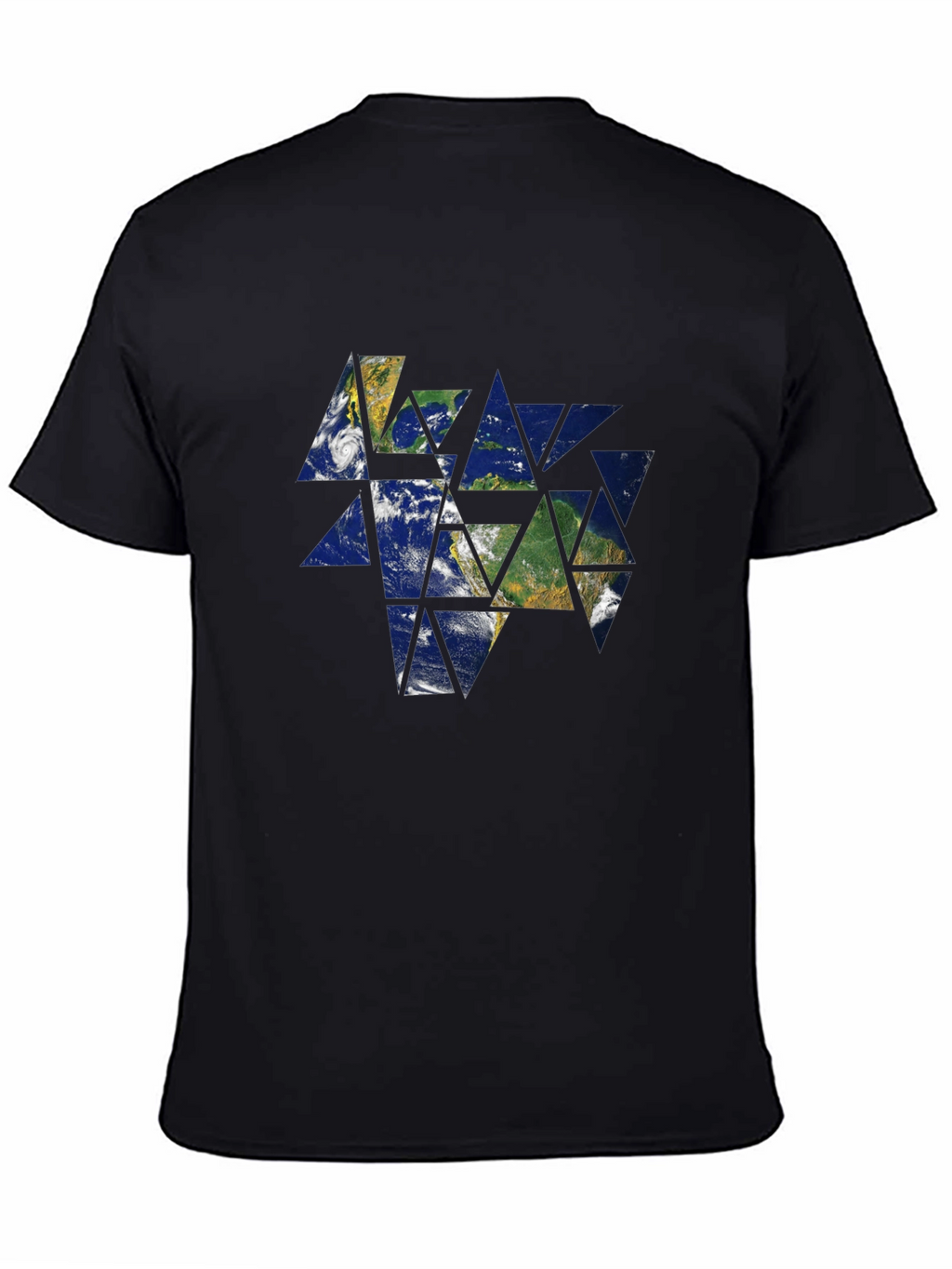 Geometric Earth Graphic Tee - Modern Style