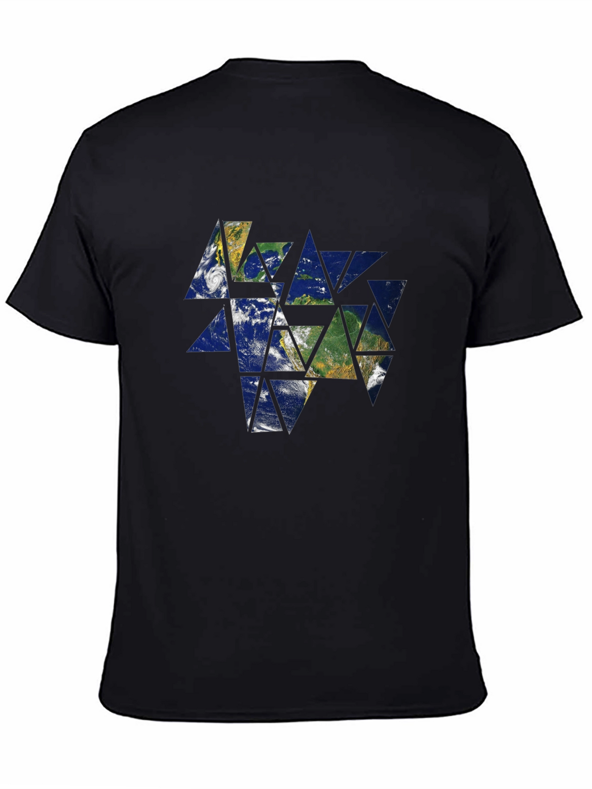 Geometric Earth Graphic Tee - Modern Style