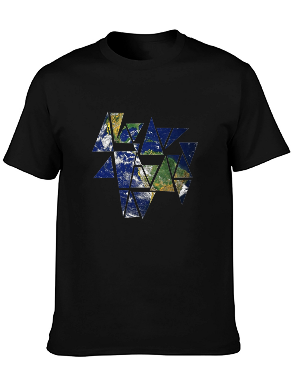 Geometric Earth Graphic Tee - Modern Style