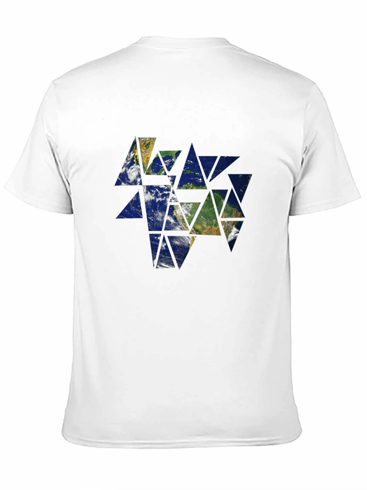 Geometric Earth Graphic Tee - Modern Style