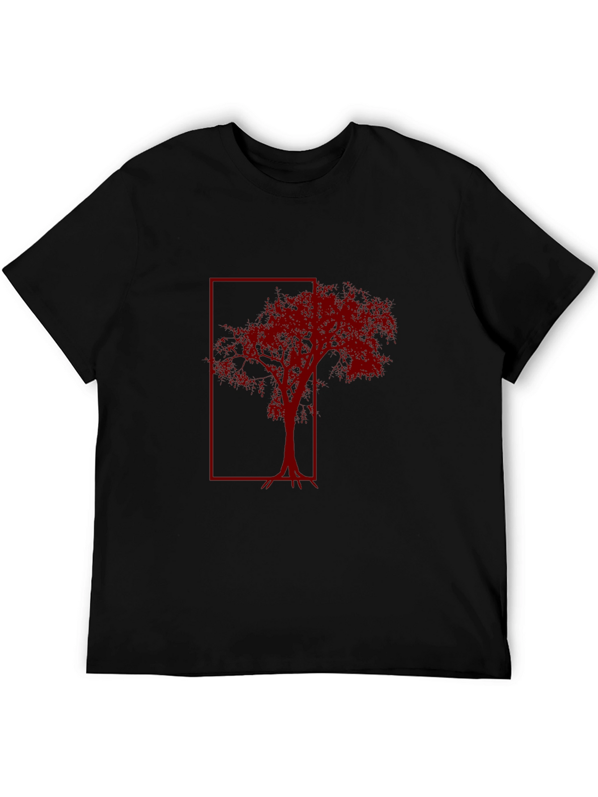 Red Tree Graphic Tee - Mens Black T-Shirt