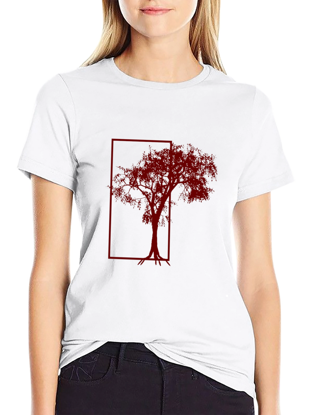 Red Tree Graphic Tee - Mens Black T-Shirt
