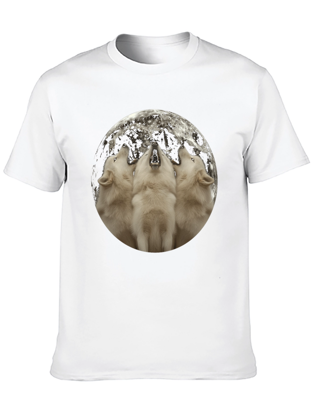 Wolf Moon Graphic Tee - Black Cotton Blend