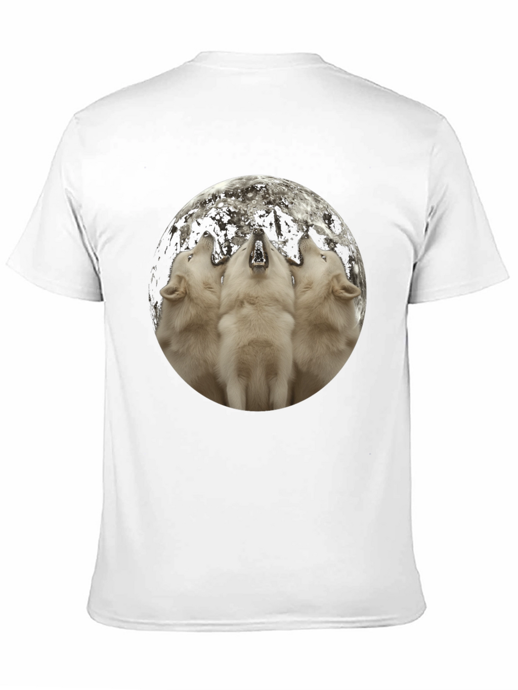 Wolf Moon Graphic Tee - Black Cotton Blend