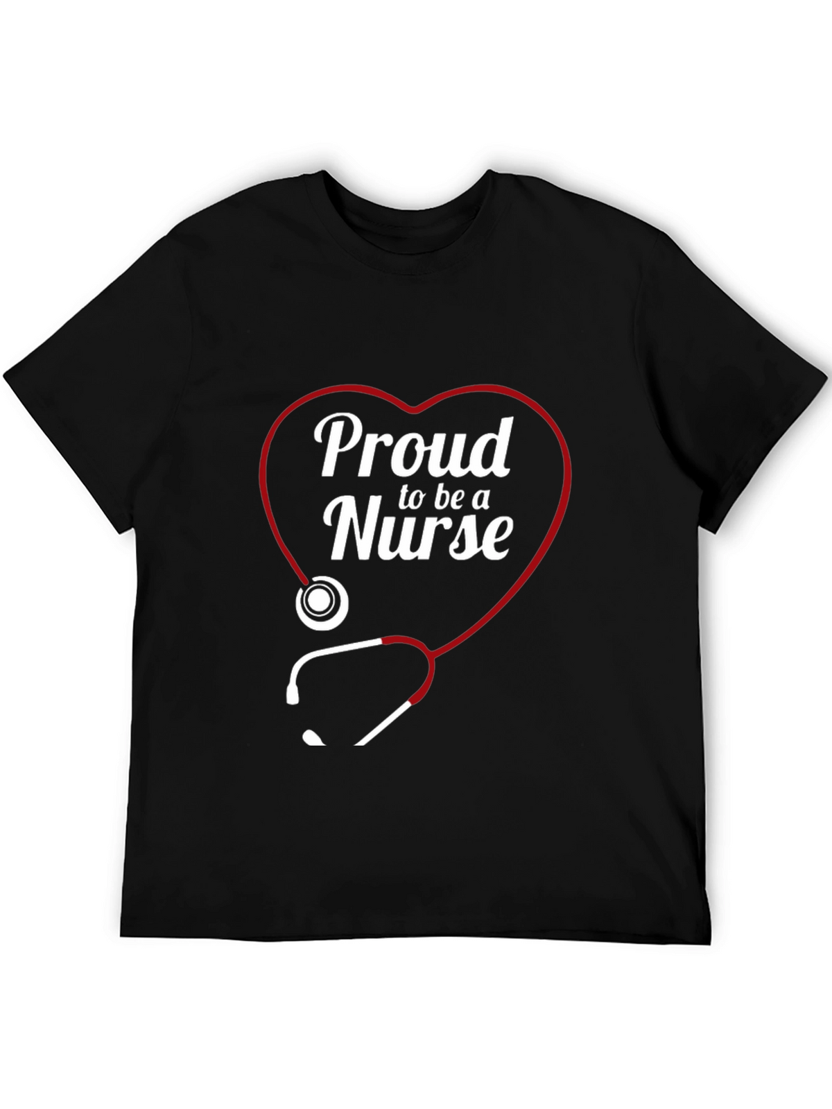 Proud Nurse Heart Stethoscope T-Shirt