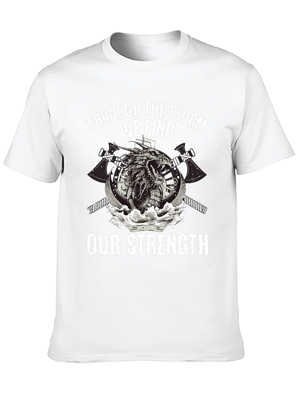 Storm Strength Dragon Graphic Black T-Shirt