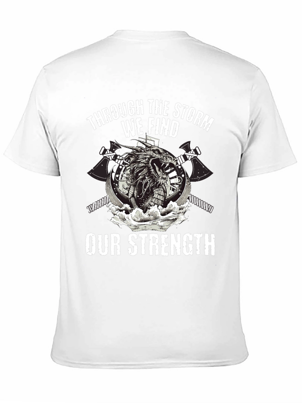 Storm Strength Dragon Graphic Black T-Shirt