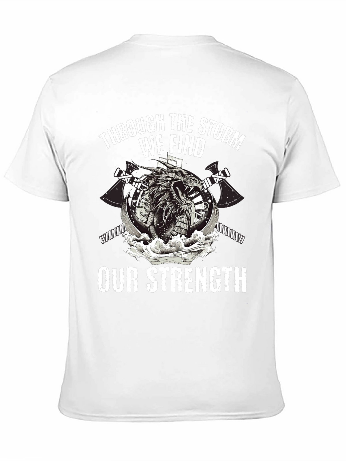 Storm Strength Dragon Graphic Black T-Shirt