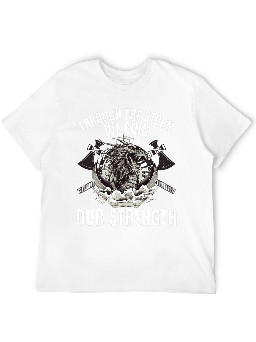 Storm Strength Dragon Graphic Black T-Shirt