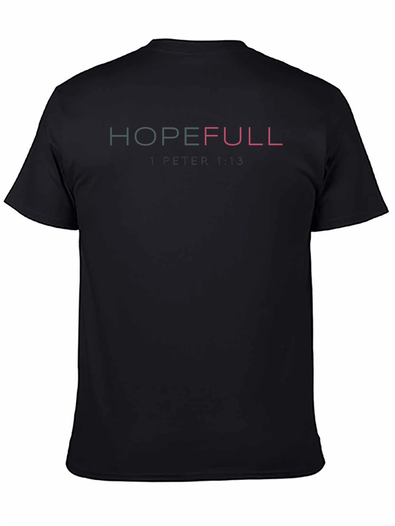 Hopefull 1 Peter 1:13 T-Shirt Christian Black