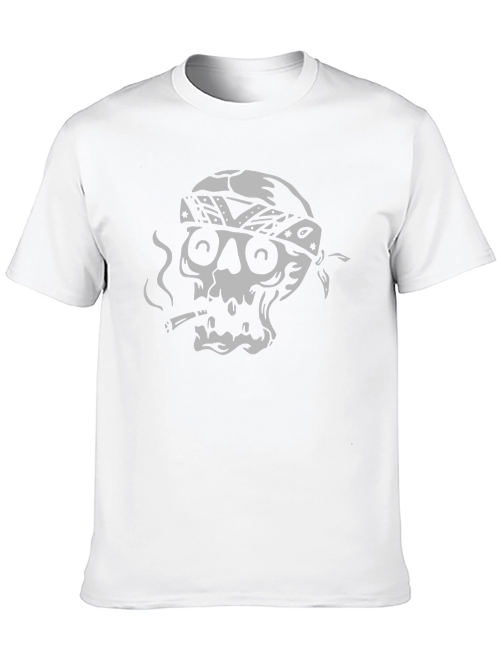 Skull Bandana Graphic Tee - Rocker Style
