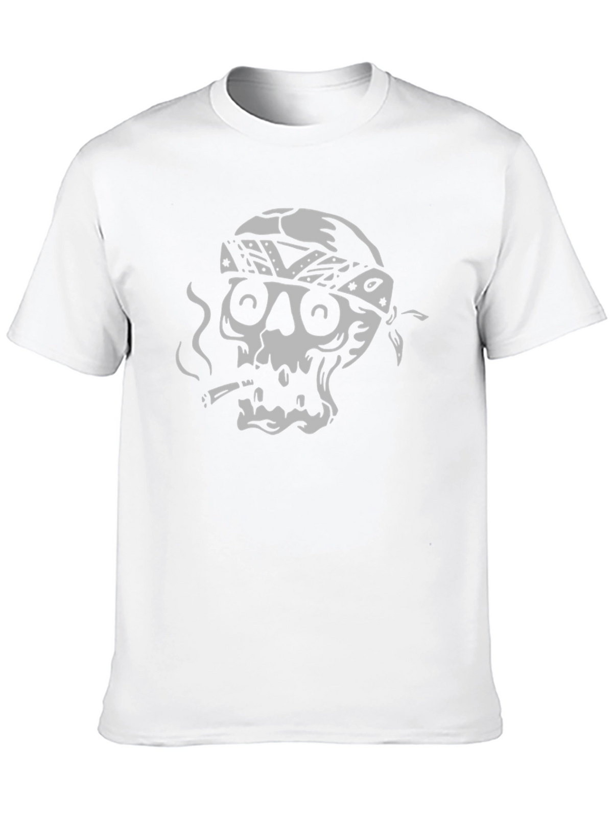 Skull Bandana Graphic Tee - Rocker Style