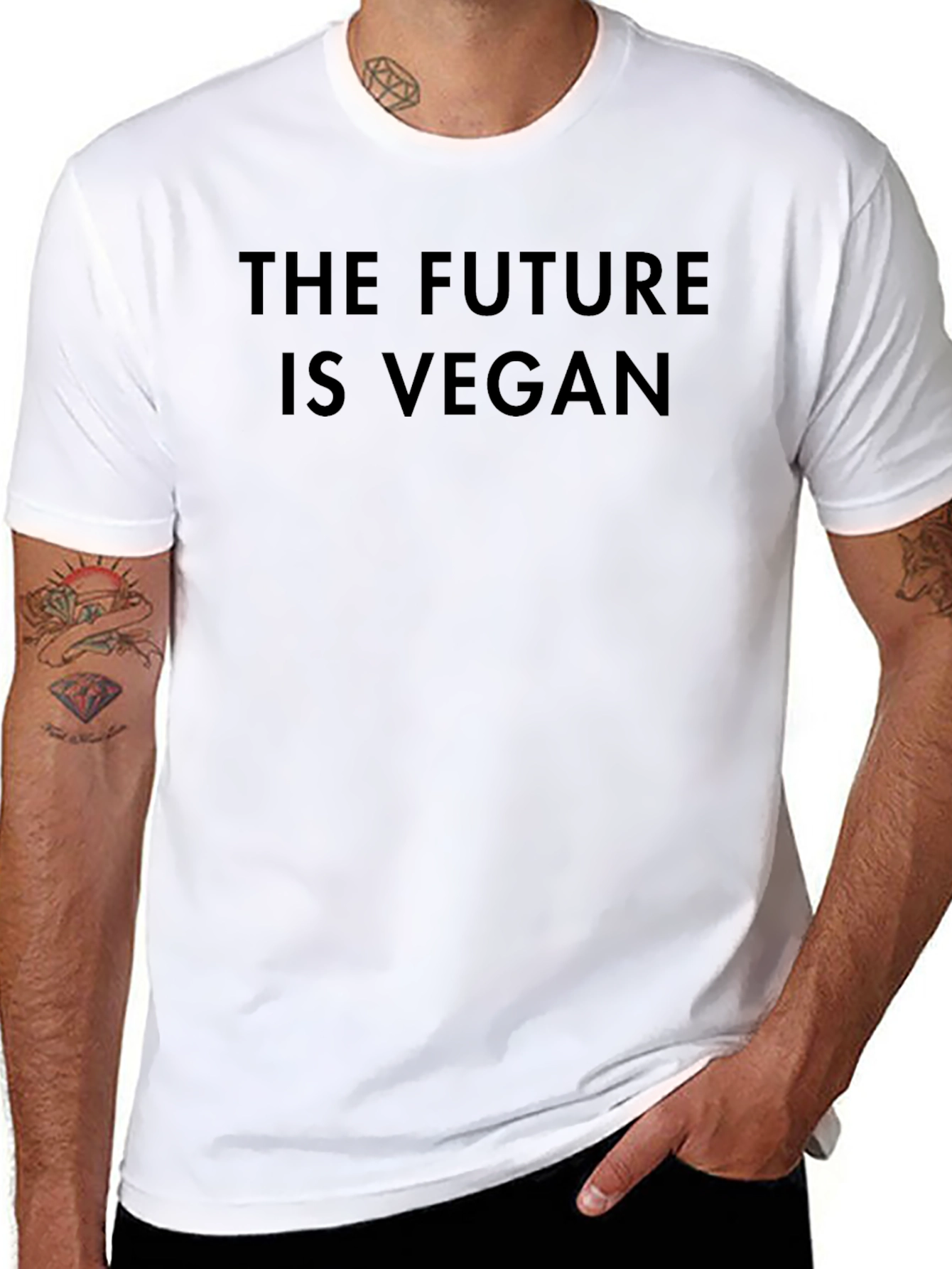 The Future Is Vegan T-Shirt - Black Vegan Tee