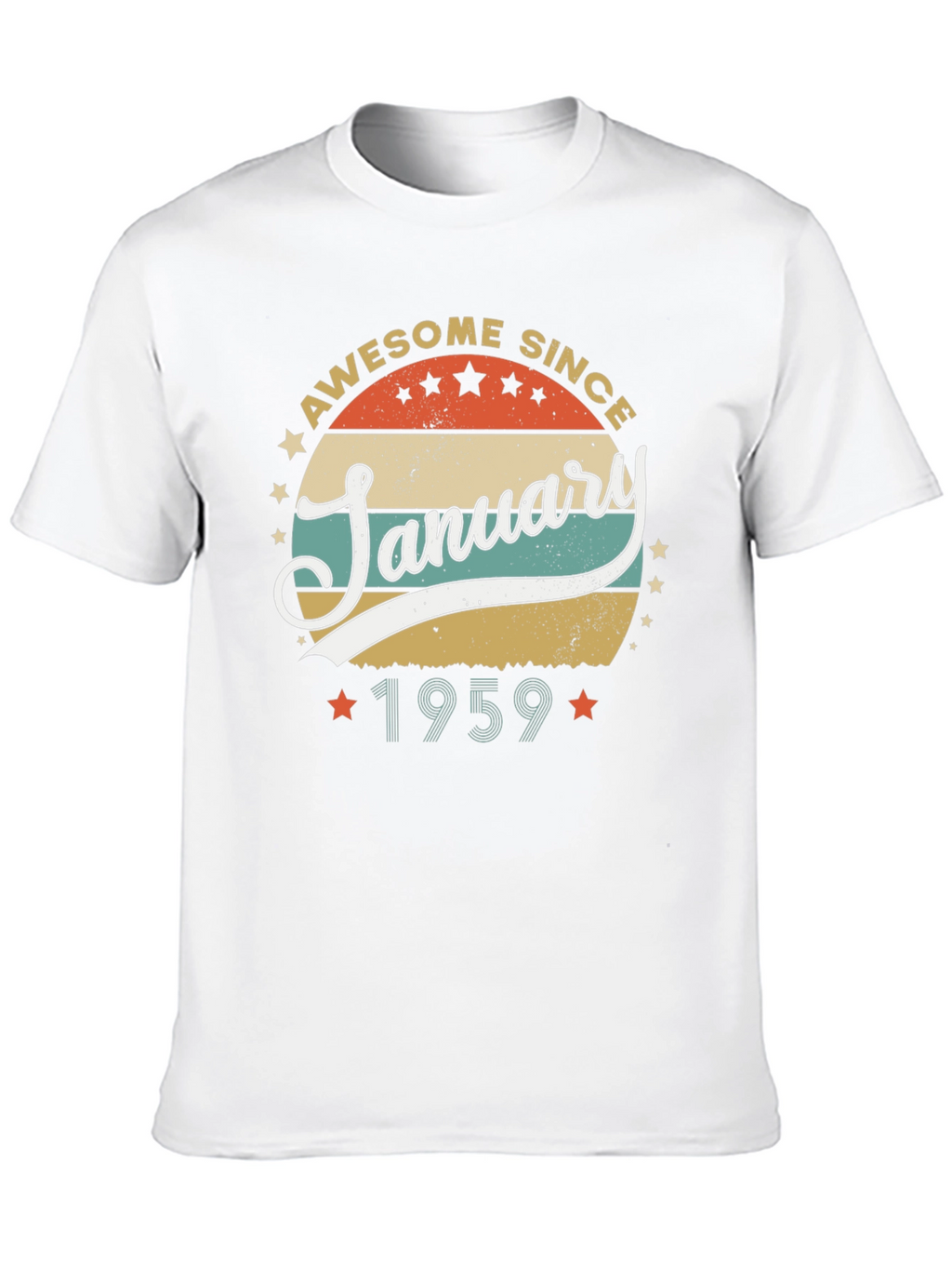 Awesome Since January 1959 Black T-Shirt