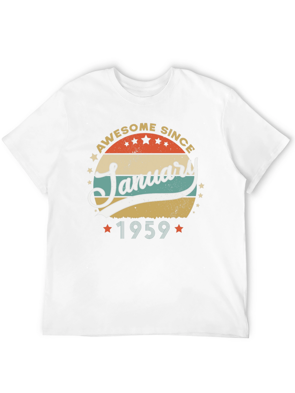 Awesome Since January 1959 Black T-Shirt