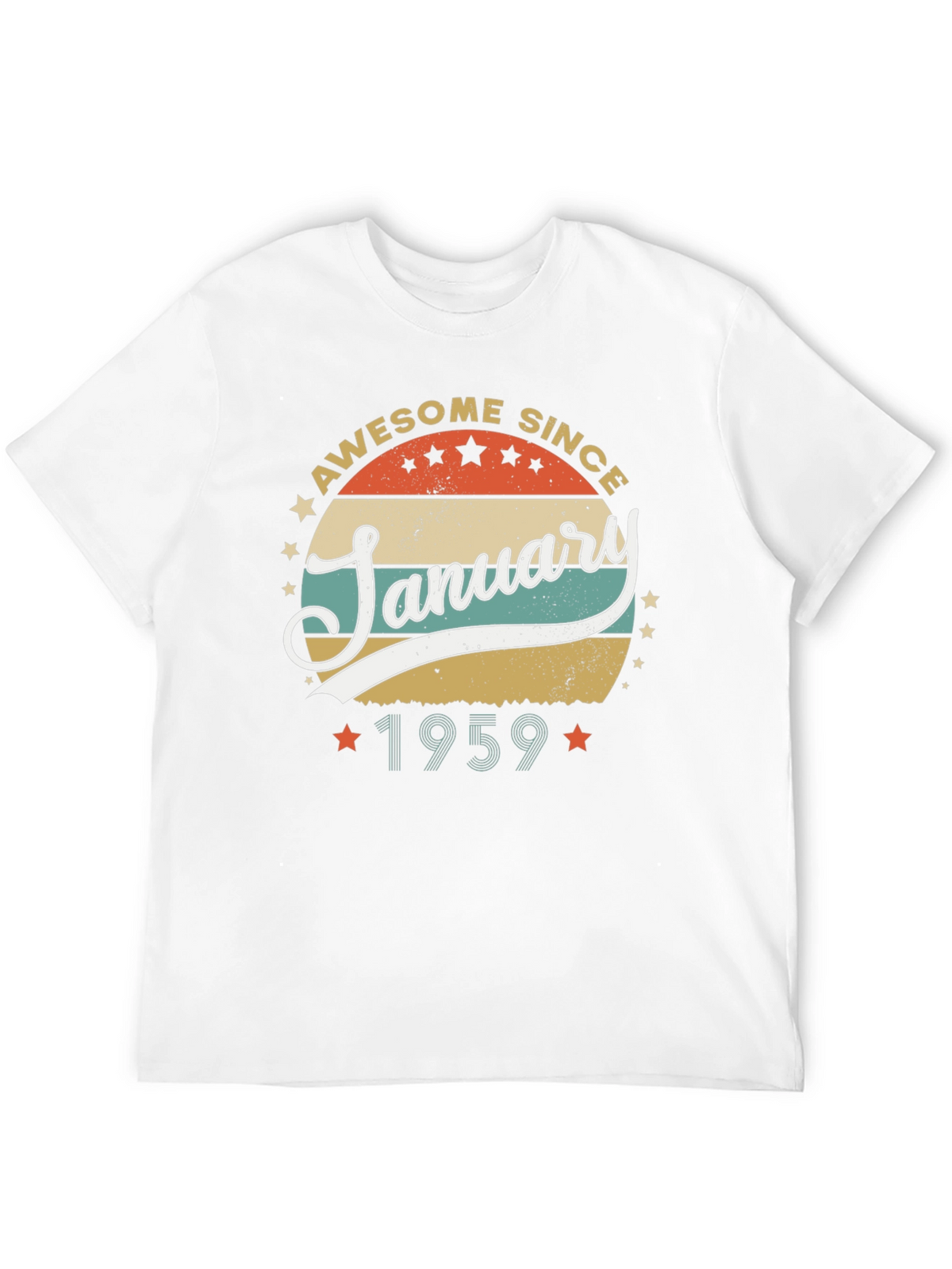 Awesome Since January 1959 Black T-Shirt