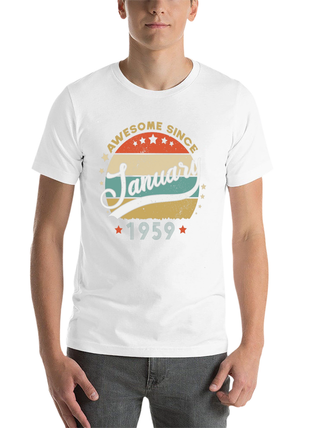 Awesome Since January 1959 Black T-Shirt