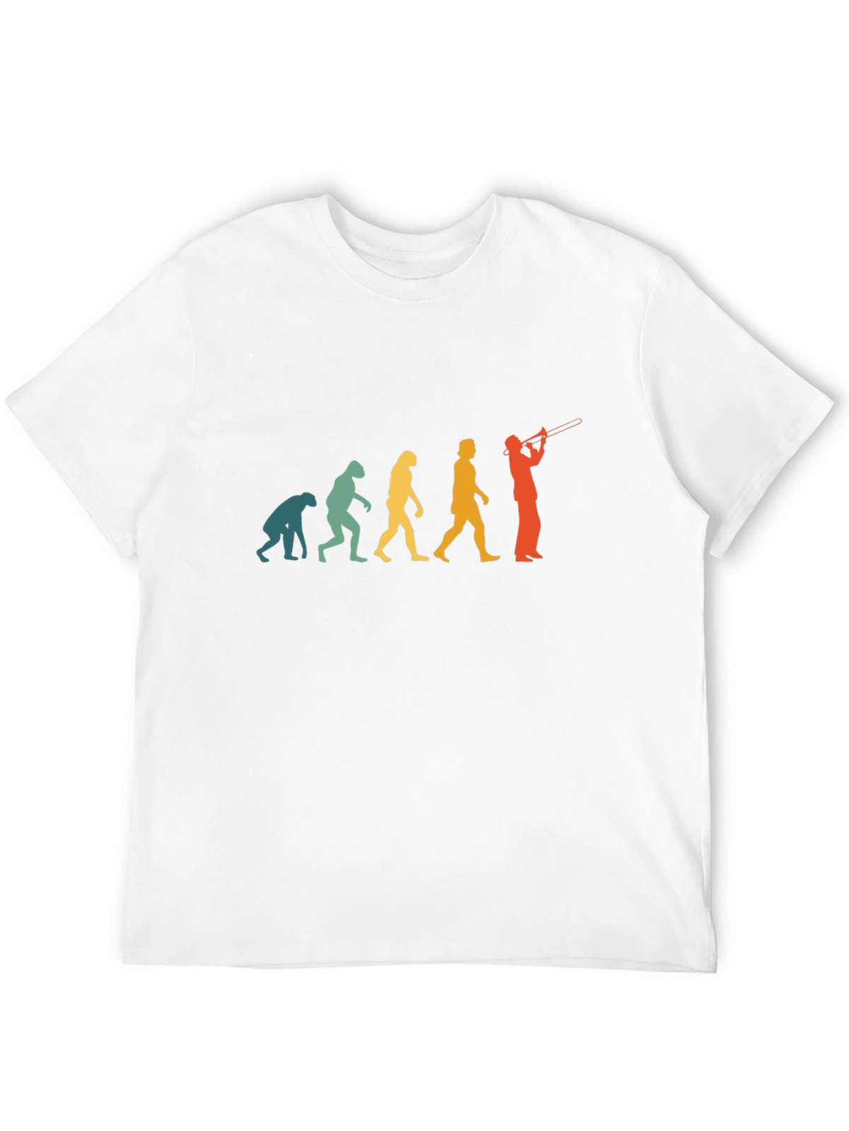 Evolution of Trombone Player Black T-Shirt