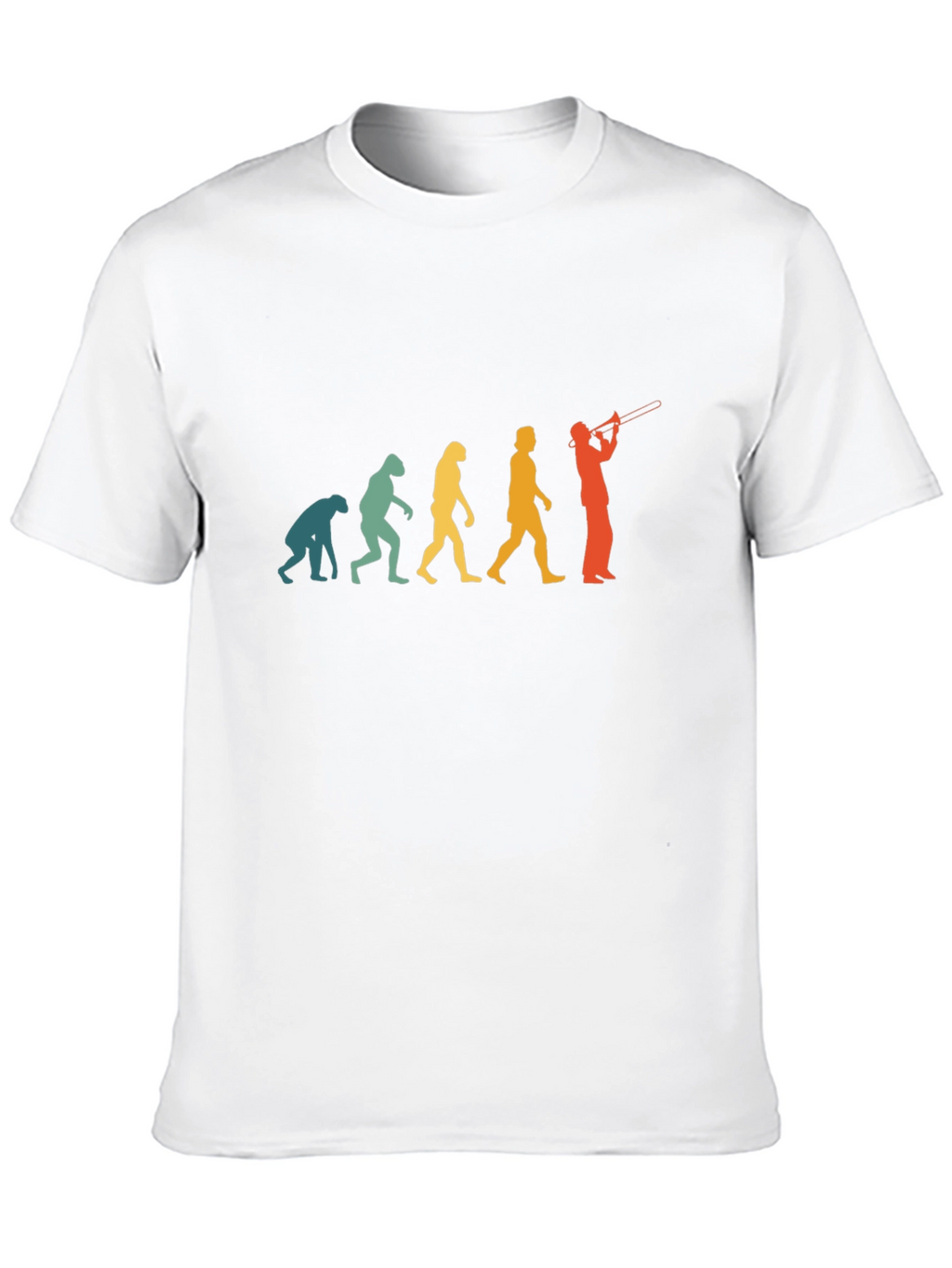 Evolution of Trombone Player Black T-Shirt