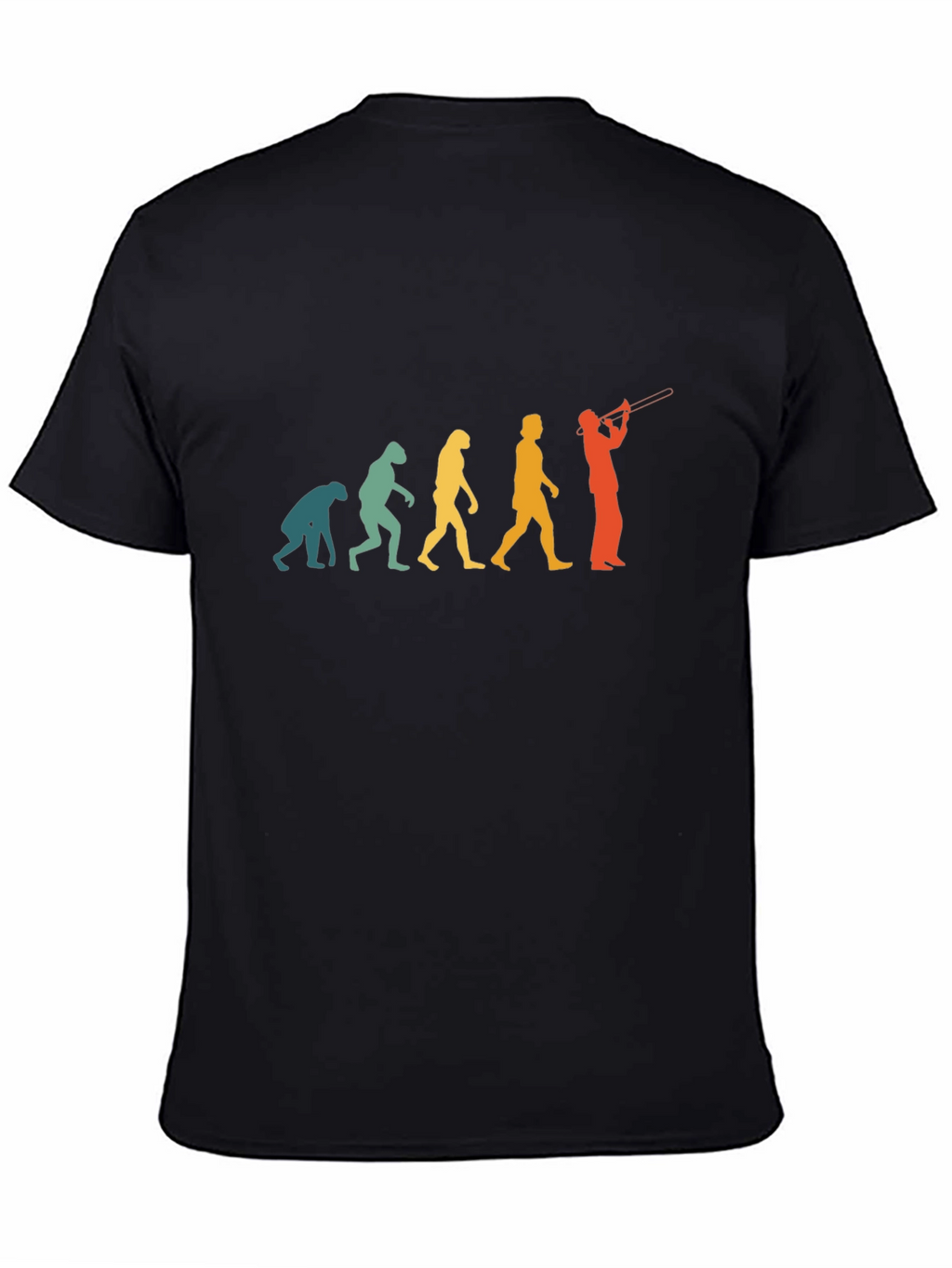 Evolution of Trombone Player Black T-Shirt