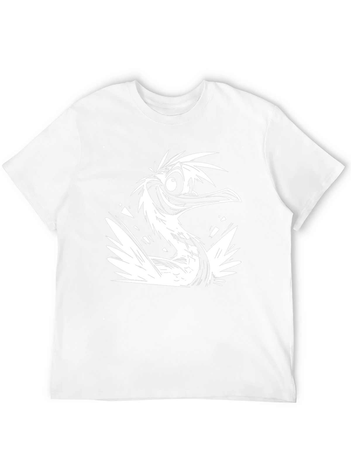 Cartoon Bird Graphic Black T-Shirt