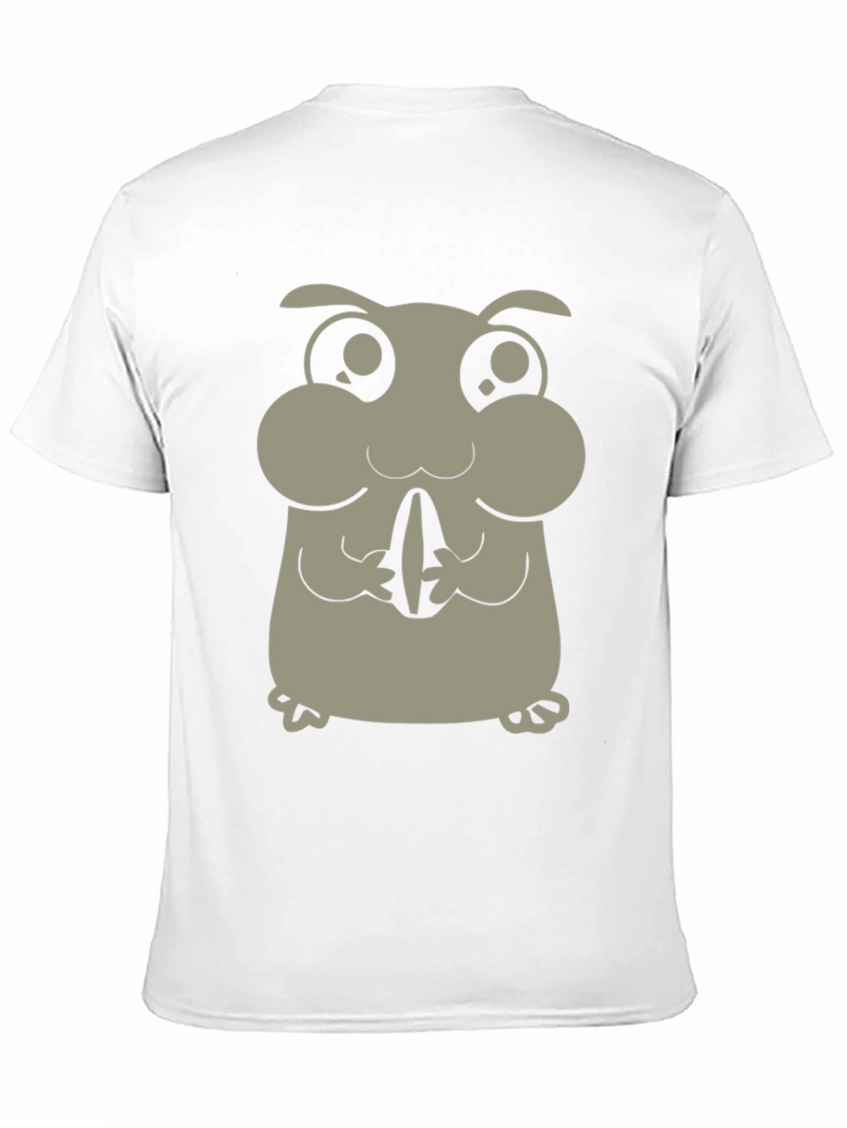 Cute Hamster Graphic Tee - Black Cotton Blend