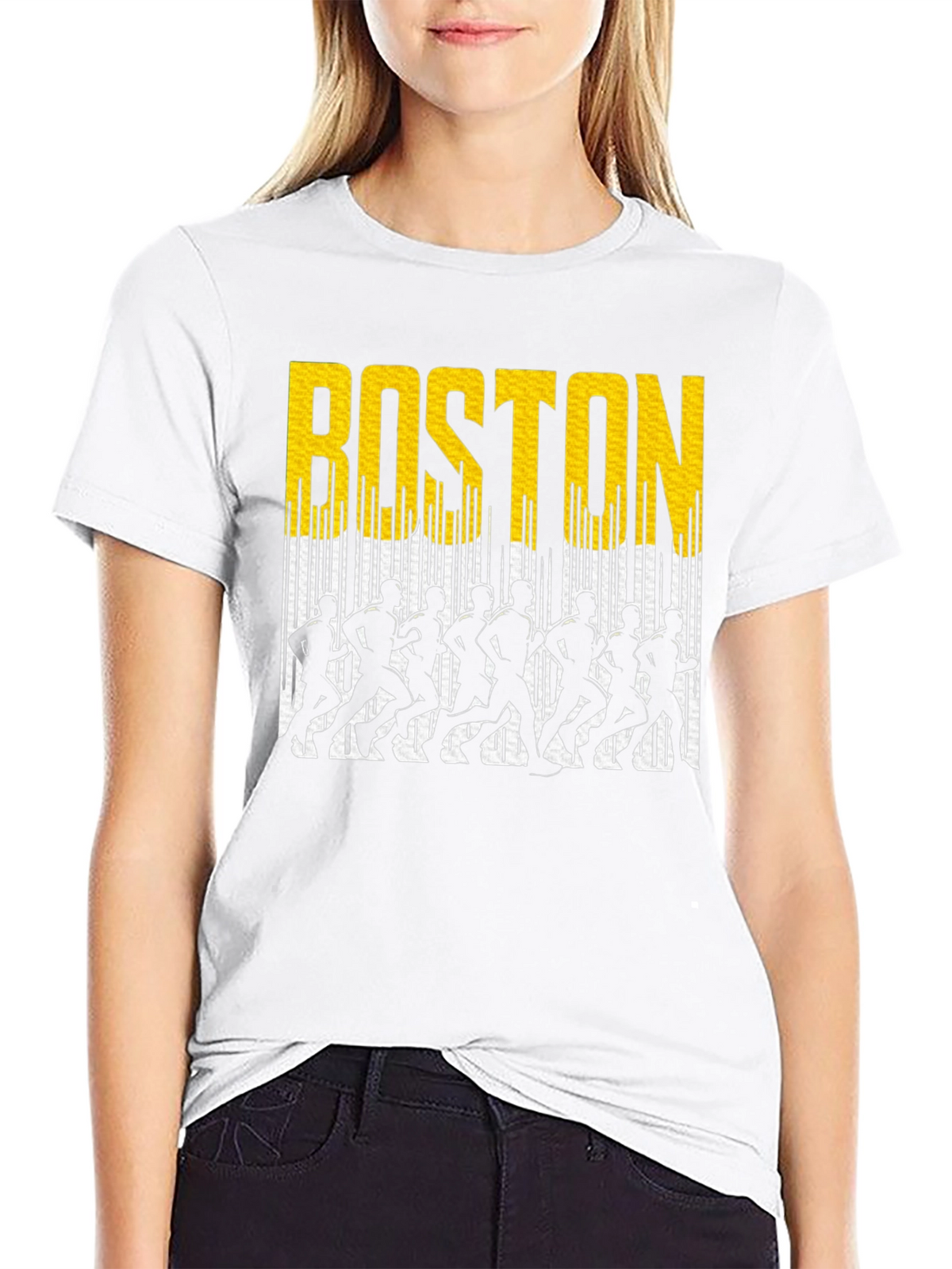 Boston Marathon Runner Graphic T-Shirt