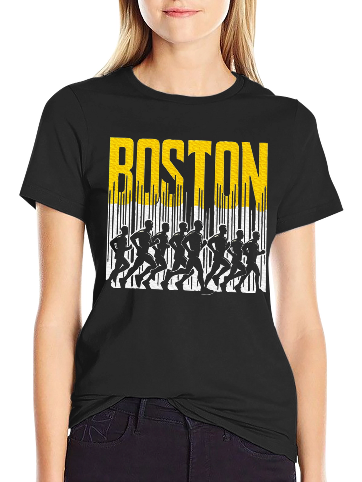 Boston Marathon Runner Graphic T-Shirt