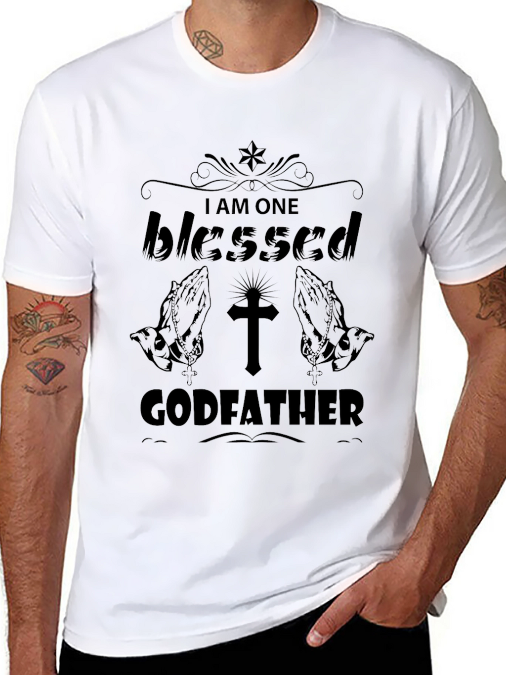 Blessed Godfather T-Shirt - Religious Gift