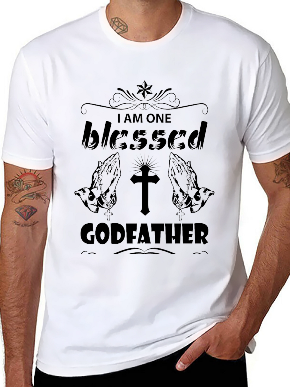 Blessed Godfather T-Shirt - Religious Gift