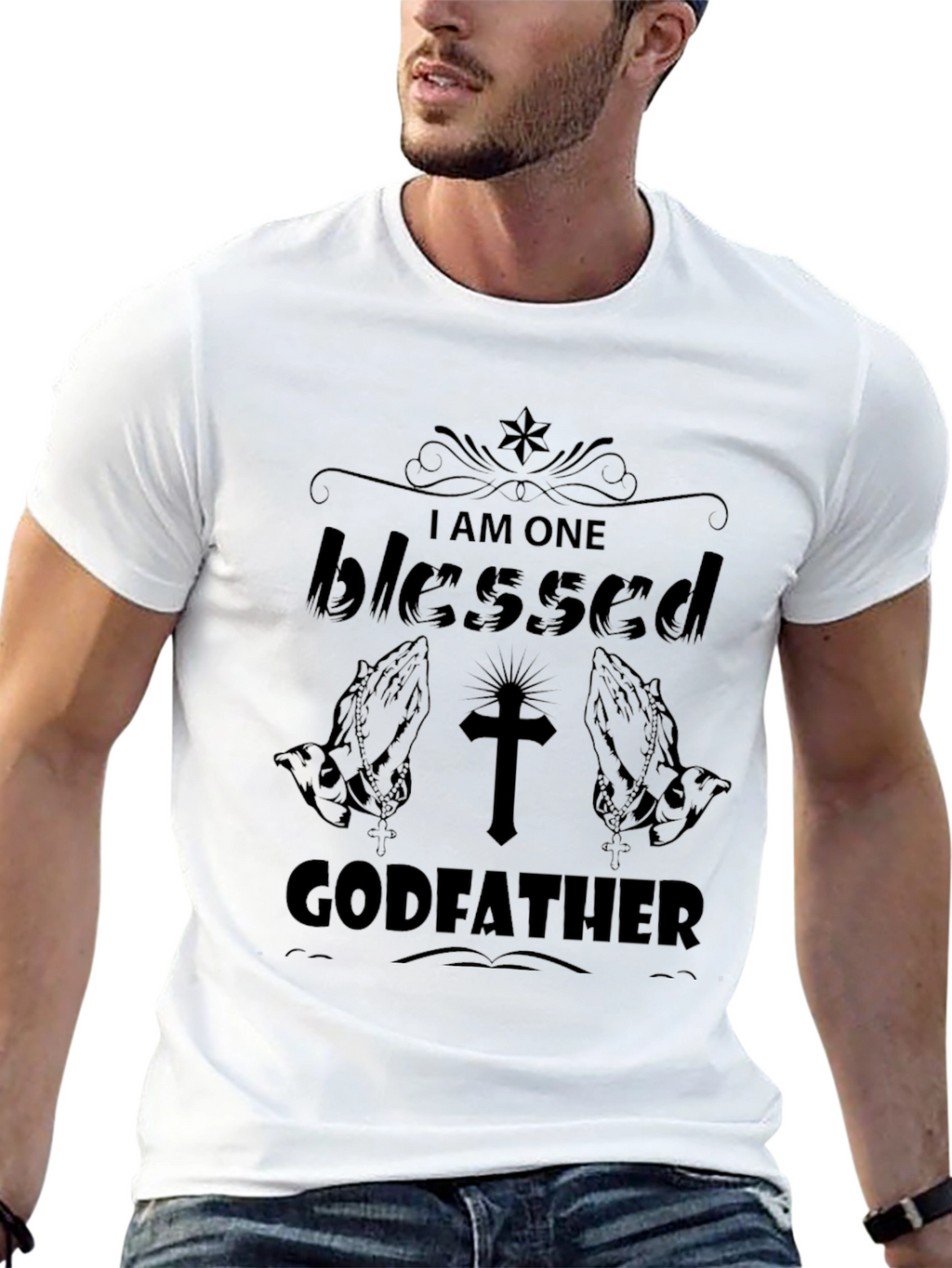Blessed Godfather T-Shirt - Religious Gift