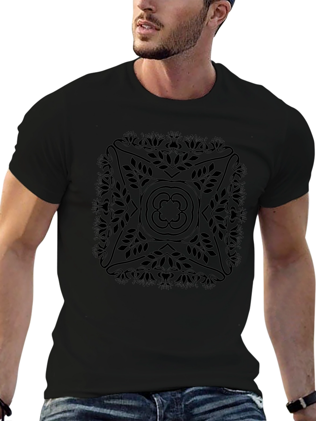 Stylish Black Graphic Tee