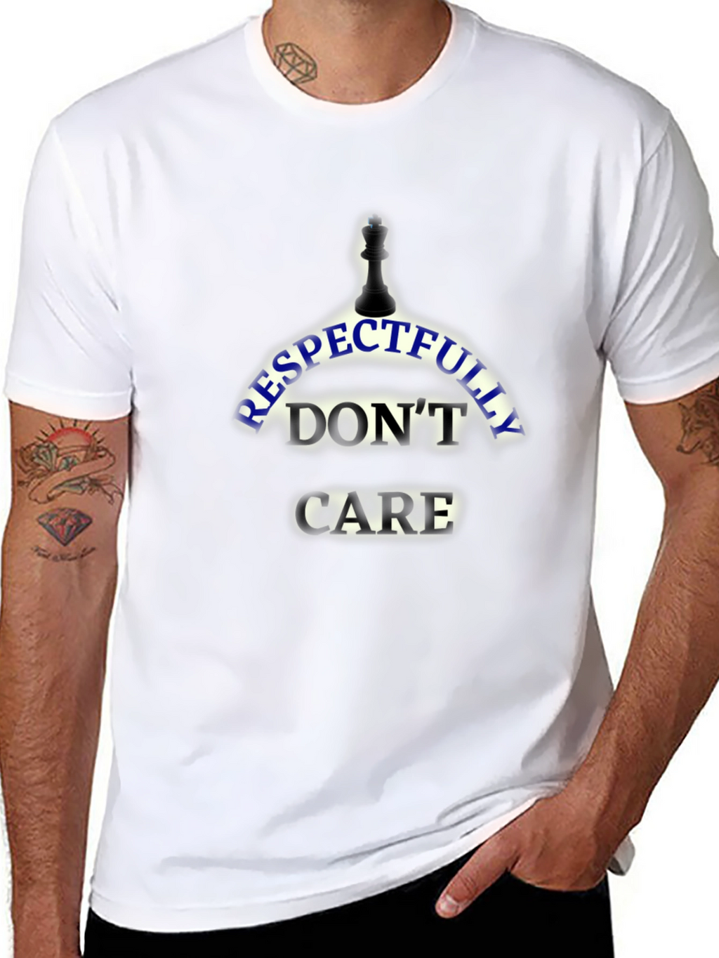 Respectfully Dont Care Black T-Shirt