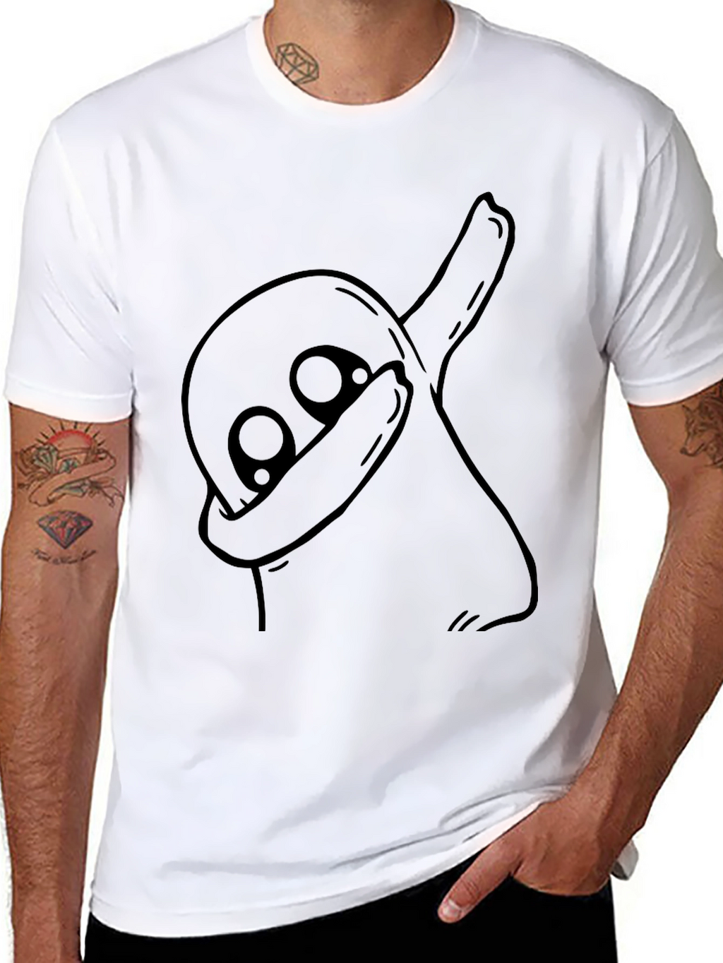 Dabbing Ghost Graphic Tee - Halloween Fun!