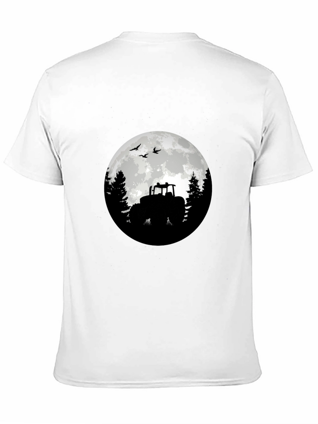 Tractor Moon Silhouette Graphic T-Shirt