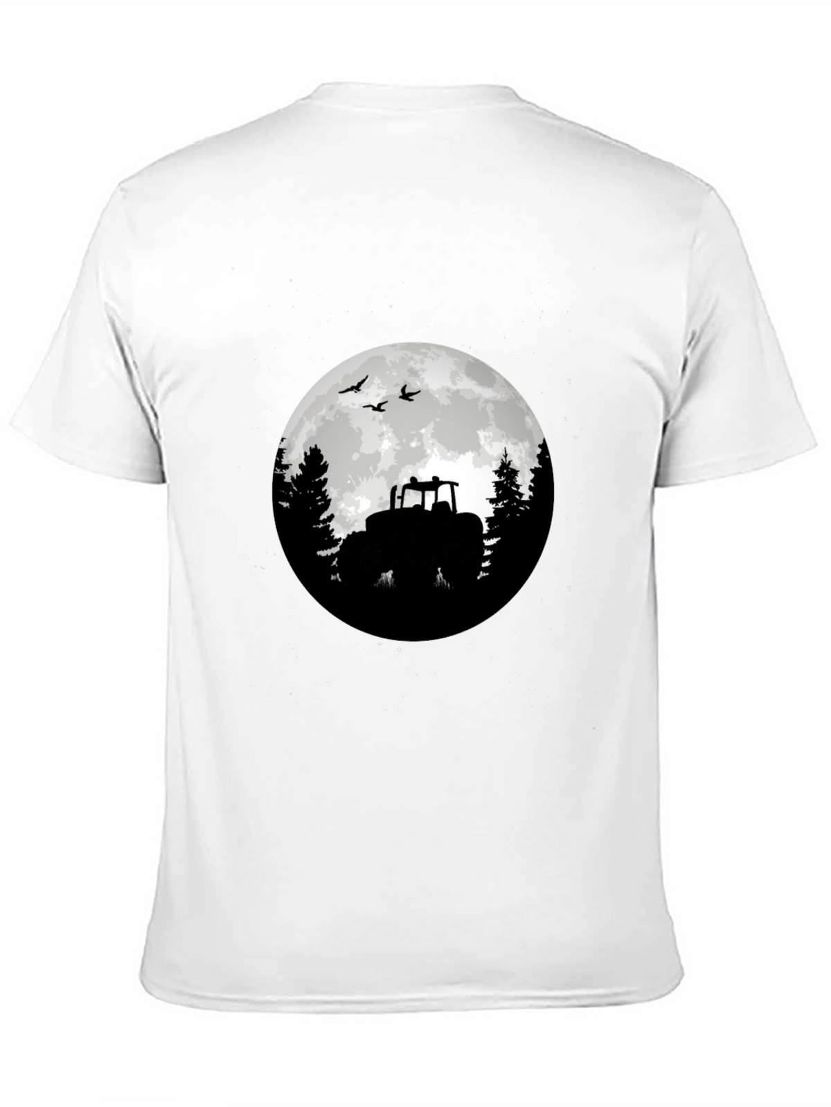 Tractor Moon Silhouette Graphic T-Shirt