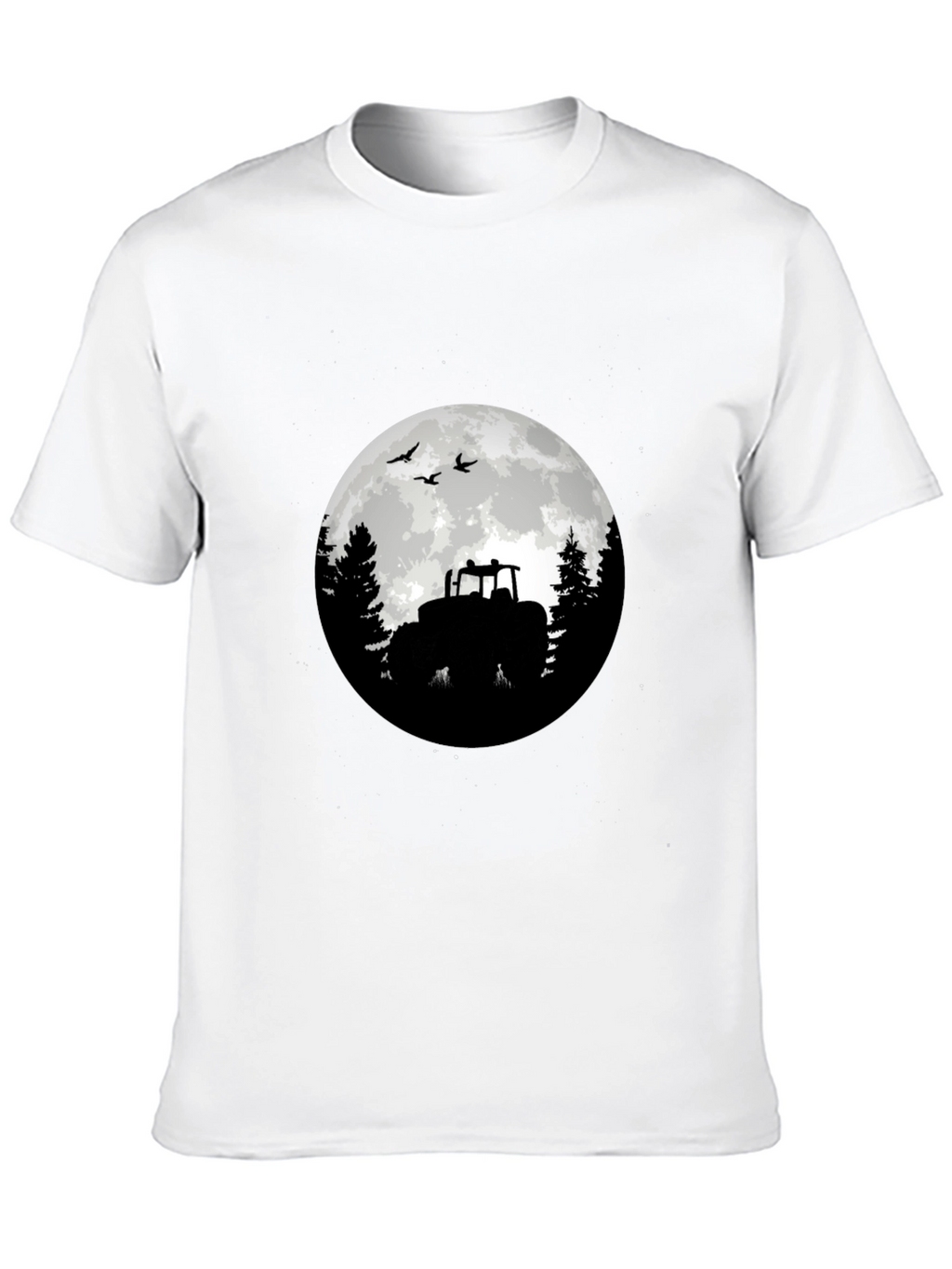 Tractor Moon Silhouette Graphic T-Shirt