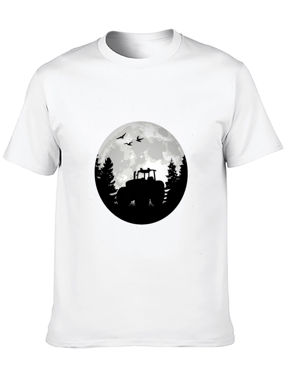 Tractor Moon Silhouette Graphic T-Shirt