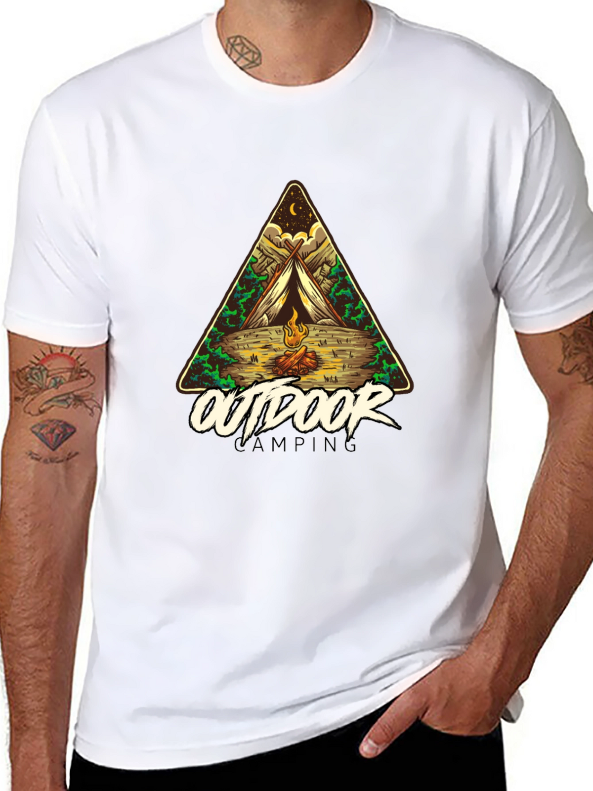 Outdoor Camping Graphic Tee - Adventure Awaits!