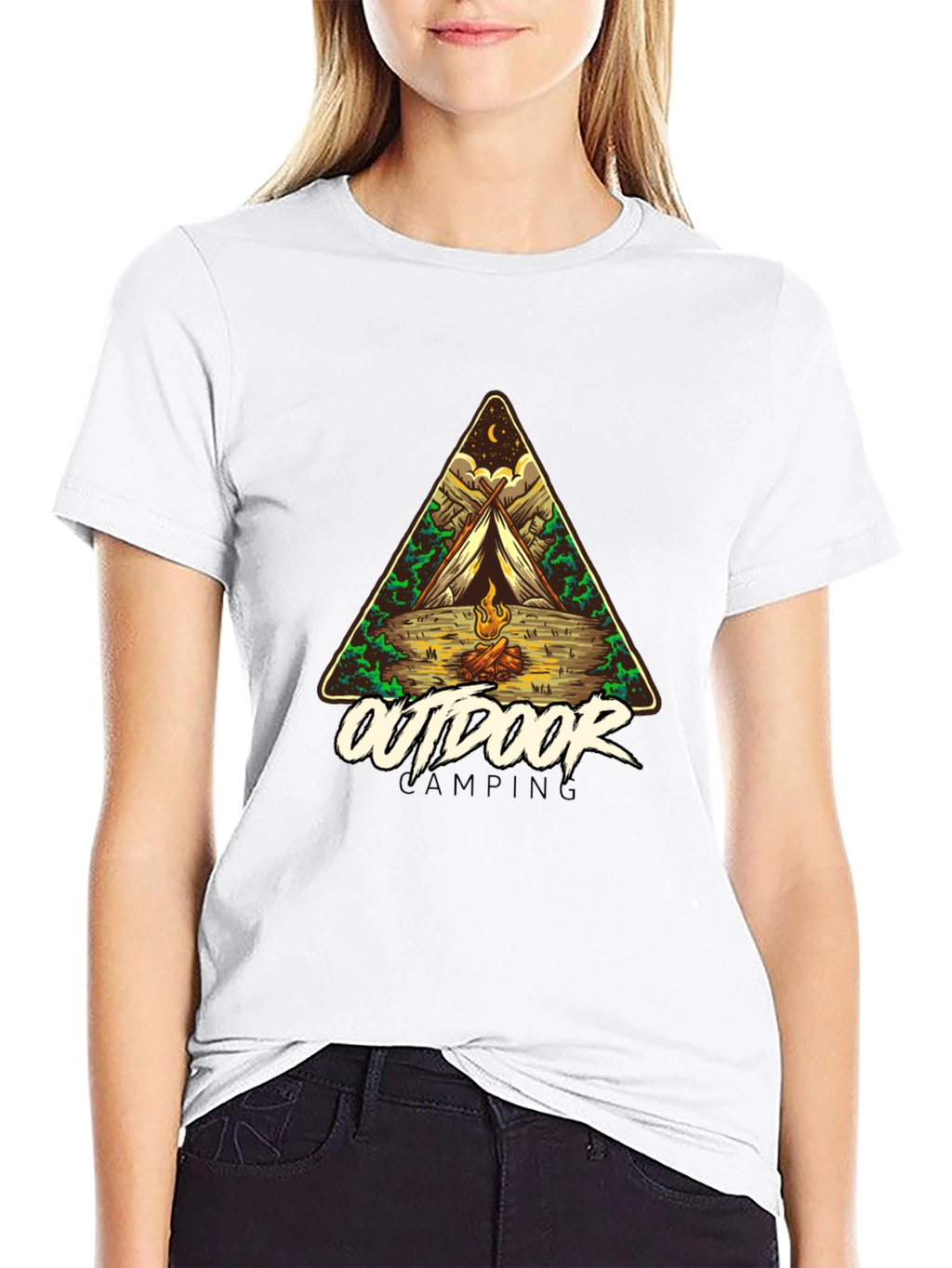 Outdoor Camping Graphic Tee - Adventure Awaits!
