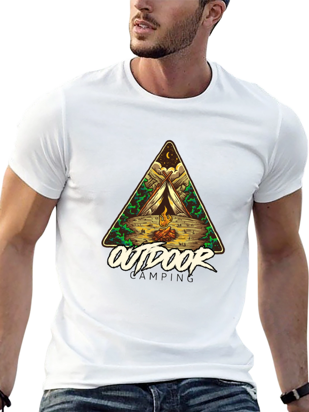 Outdoor Camping Graphic Tee - Adventure Awaits!