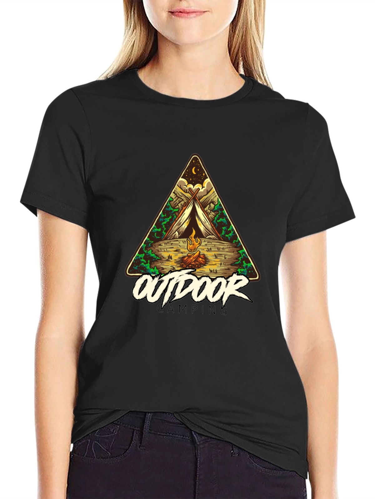 Outdoor Camping Graphic Tee - Adventure Awaits!