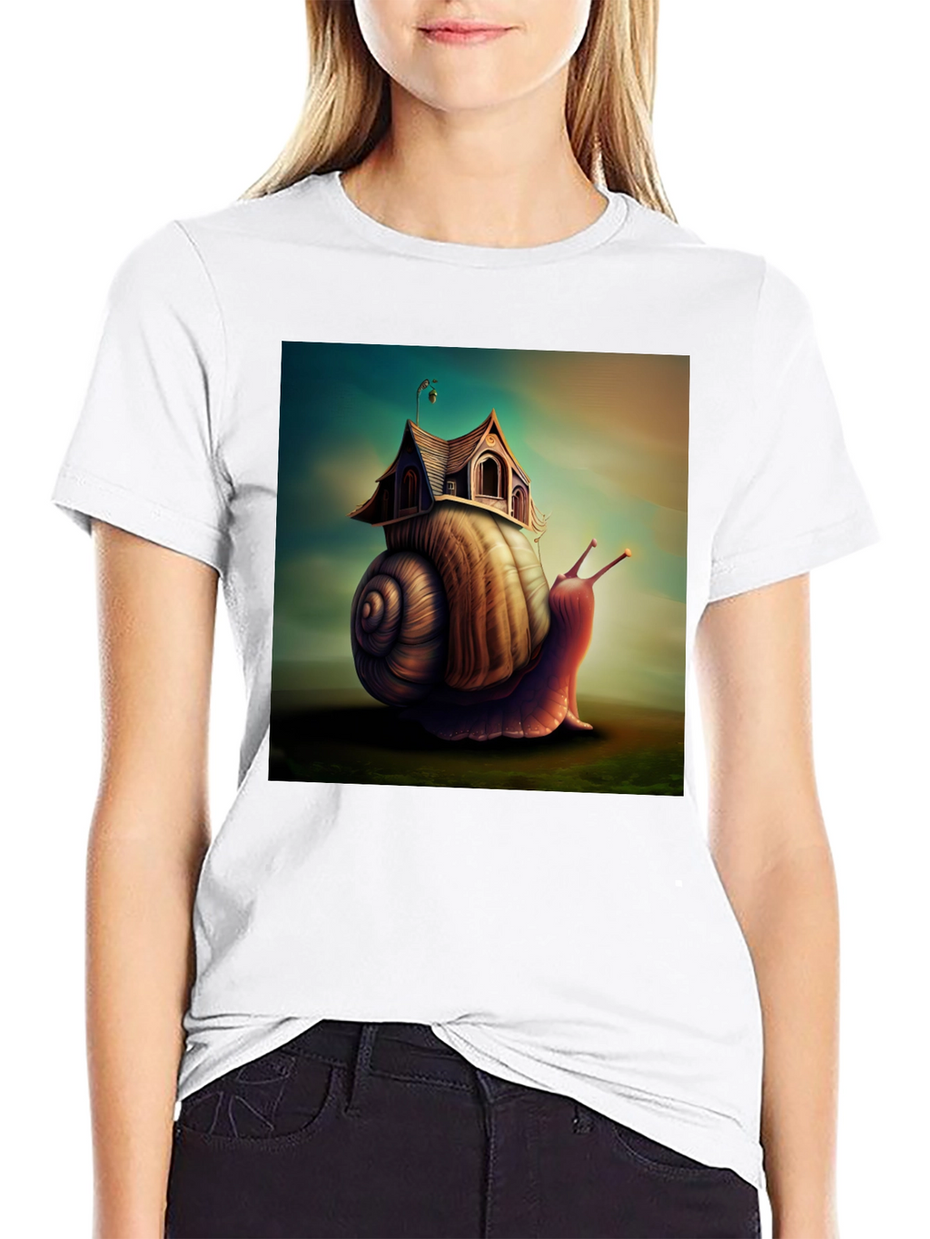 Whimsical Snail House Tee