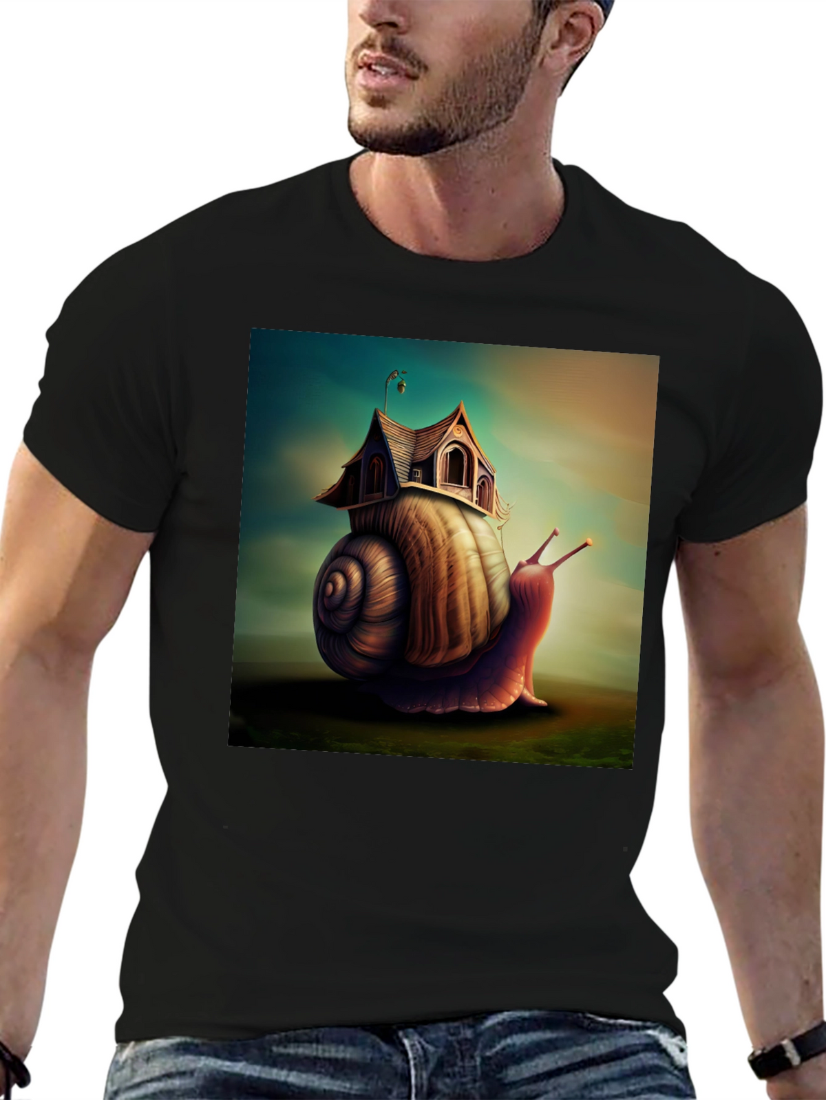 Whimsical Snail House Tee