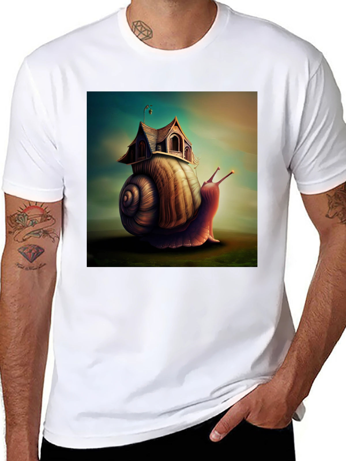 Whimsical Snail House Tee