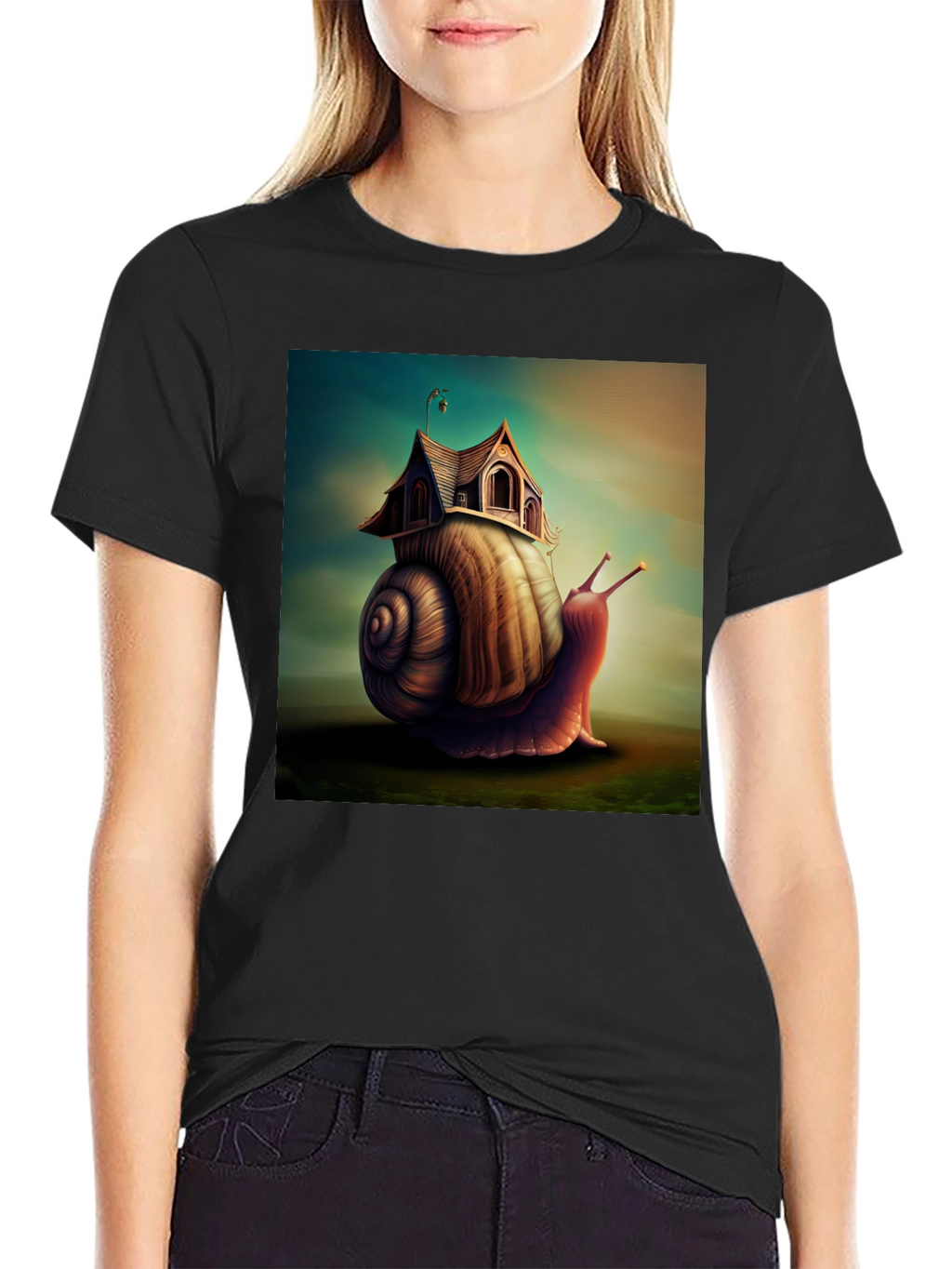 Whimsical Snail House Tee